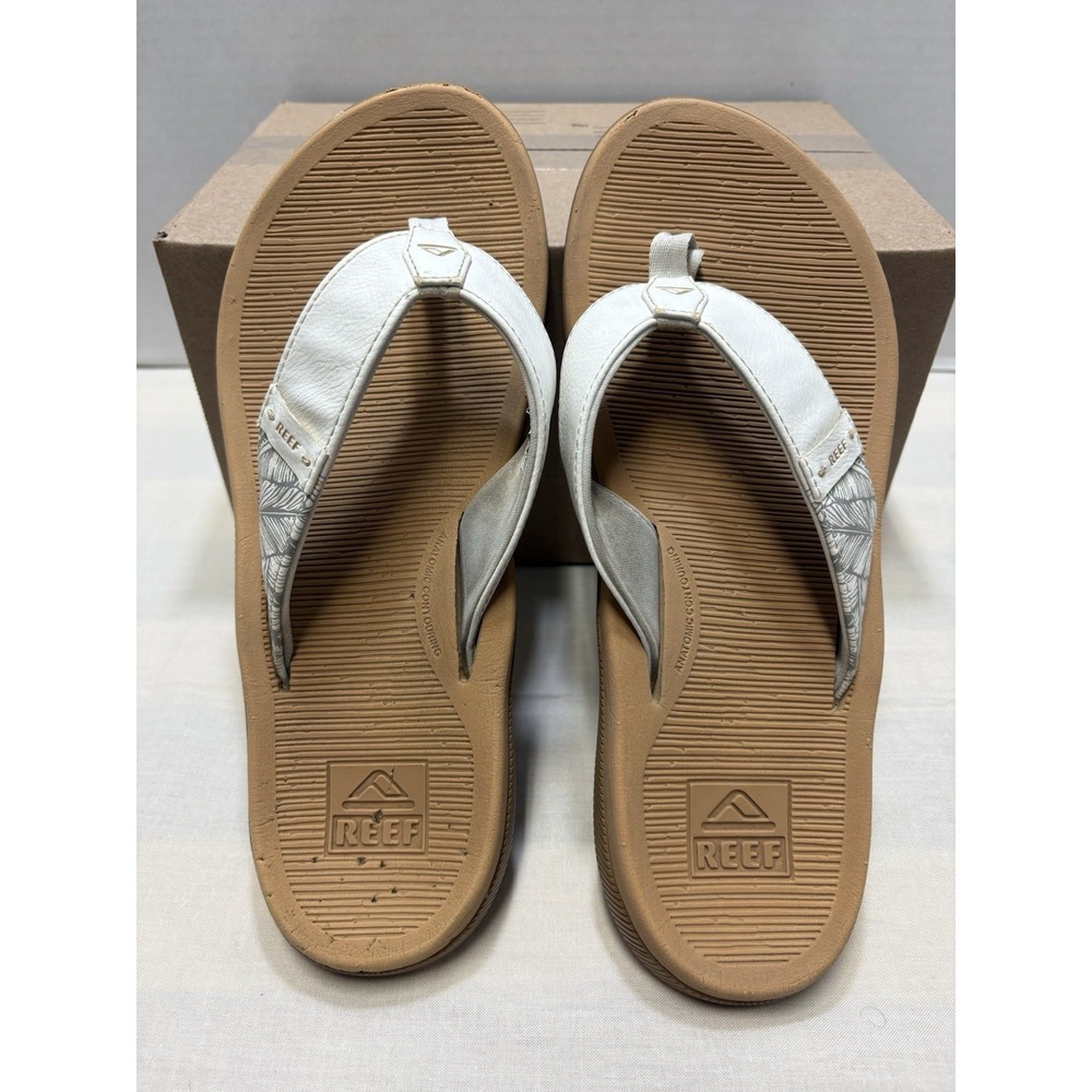 Reef Women's Santa Ana Cloud Sandals Flip Flops Size 10 White Gum CI7130